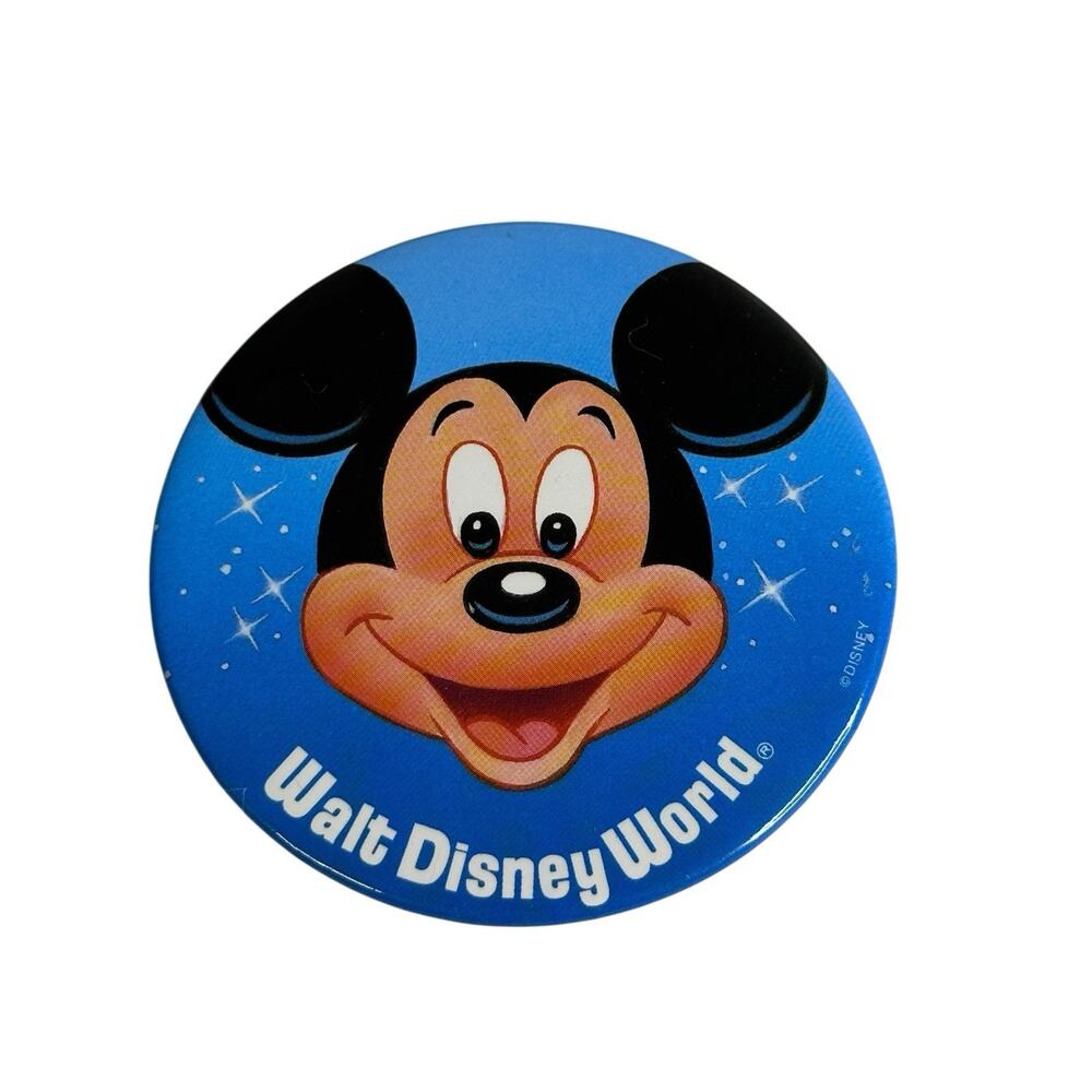 Vintage Walt Disney World Pinback 1980s Mickey Mouse The Walt Disney Company